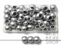 Matt Silver Pony Beads - 7.5mm x 9.5mm